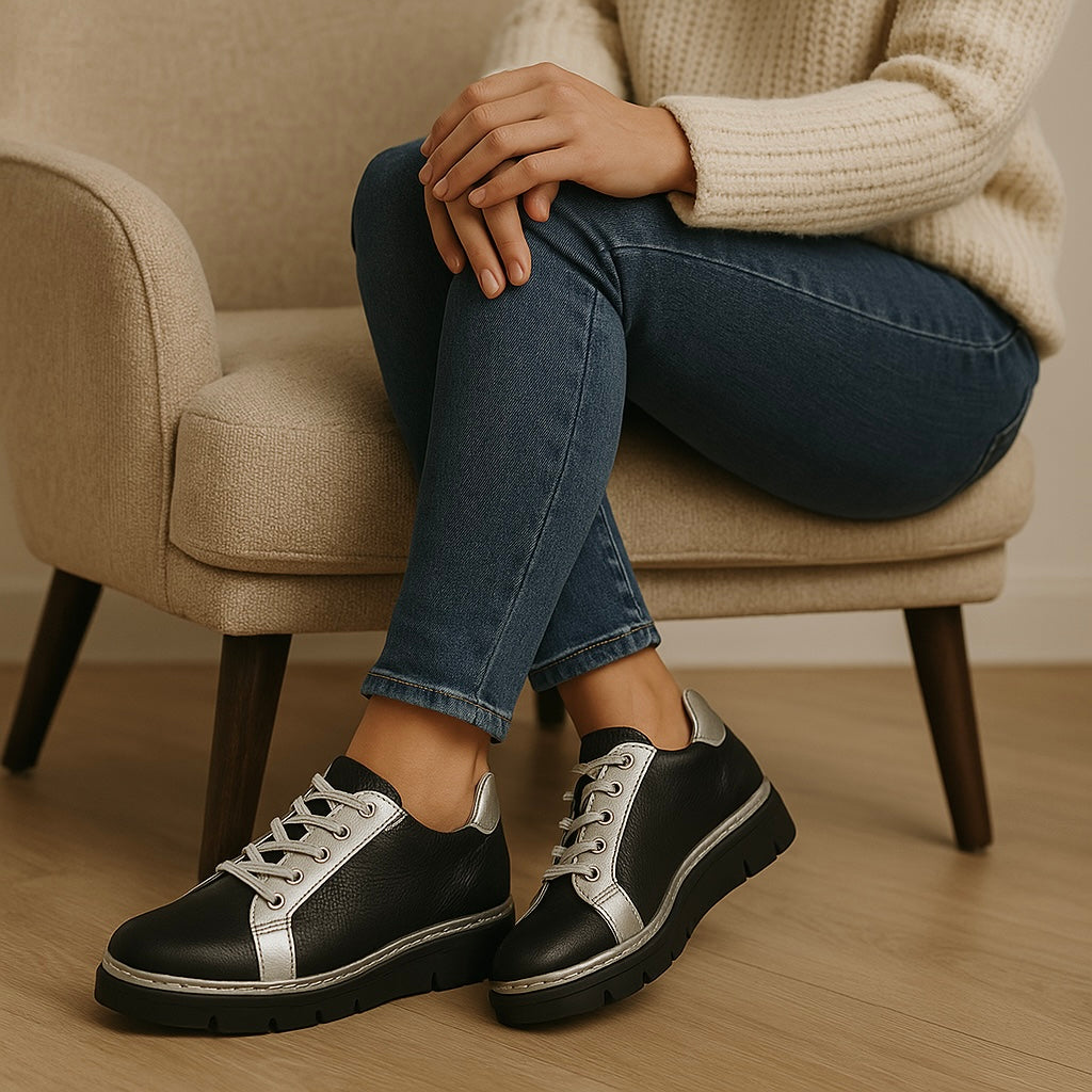 LE SANSA BEAGLE BLACK GOLD Women Sneakers - Zeke Collection NZ