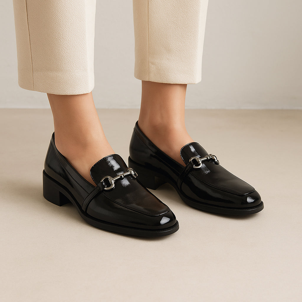 LE SANSA DJANGO BLACK PATENT Women Casuals - Zeke Collection NZ