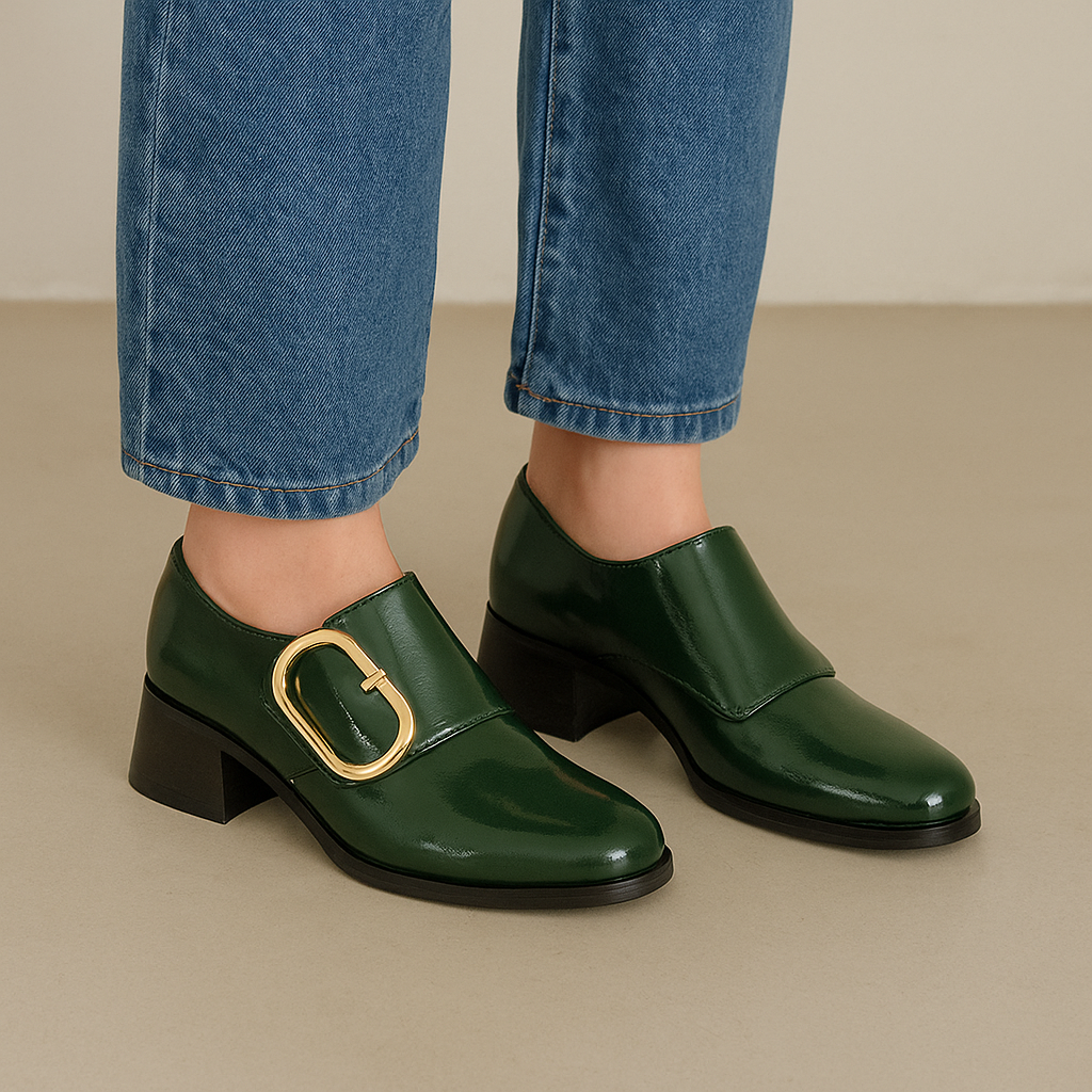 LE SANSA RICE BOTTLE GREEN Women Loafers - Zeke Collection NZ