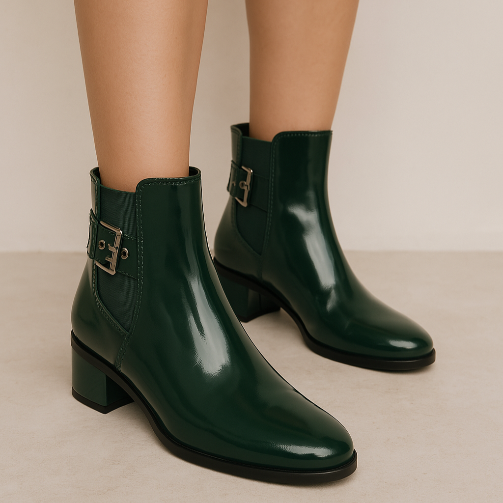 LE SANSA ROMY BOTTLE GREEN Women Boots - Zeke Collection NZ
