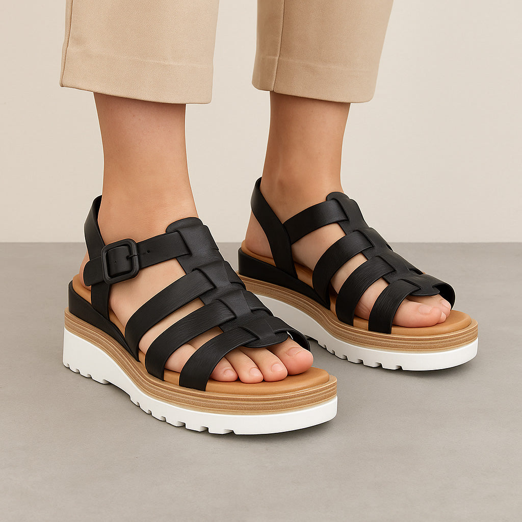 LE SANSA TOAST BLACK Women Sandals - Zeke Collection NZ