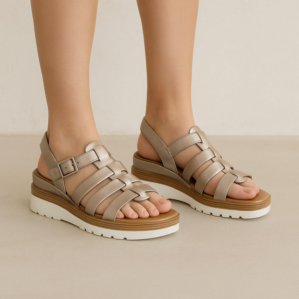 LE SANSA TOAST CHAMPAGNE Women Sandals - Zeke Collection NZ