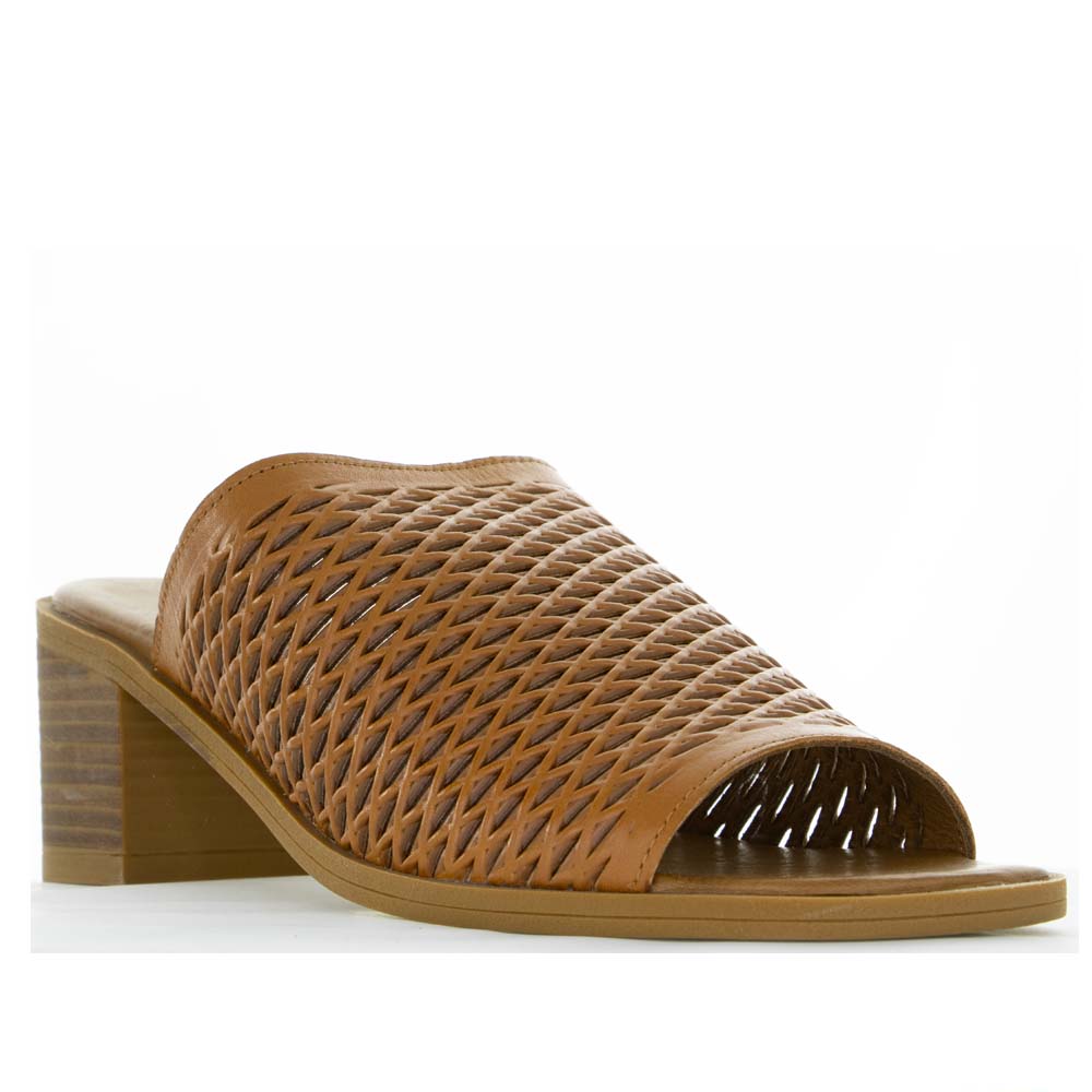 Le Sansa Lesansa Lovia II tan heels featuring pointed toes and sleek design, perfect for stylish formal or casual wear.