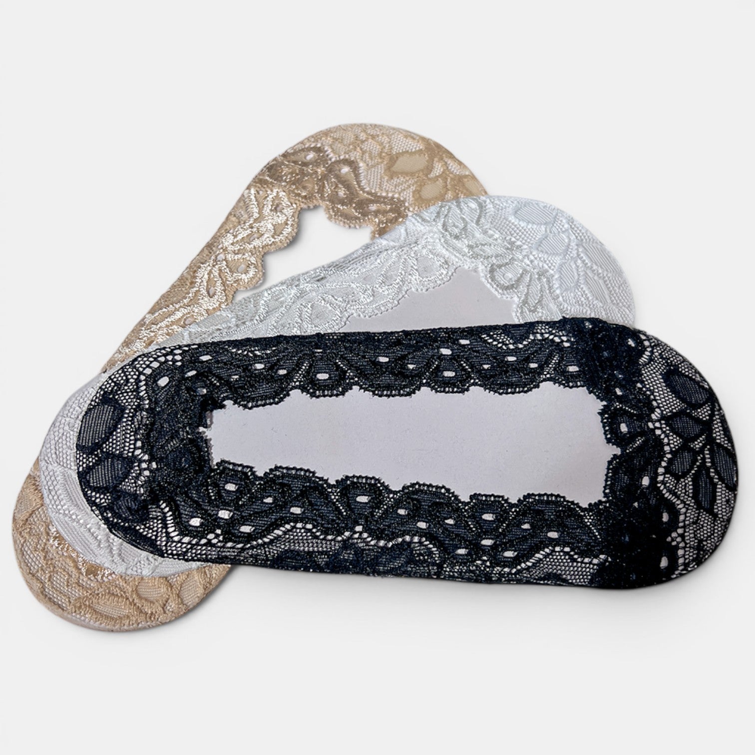 Minx lace socks in a 3-pack, featuring delicate lace design and comfortable fit, shown in the product image.