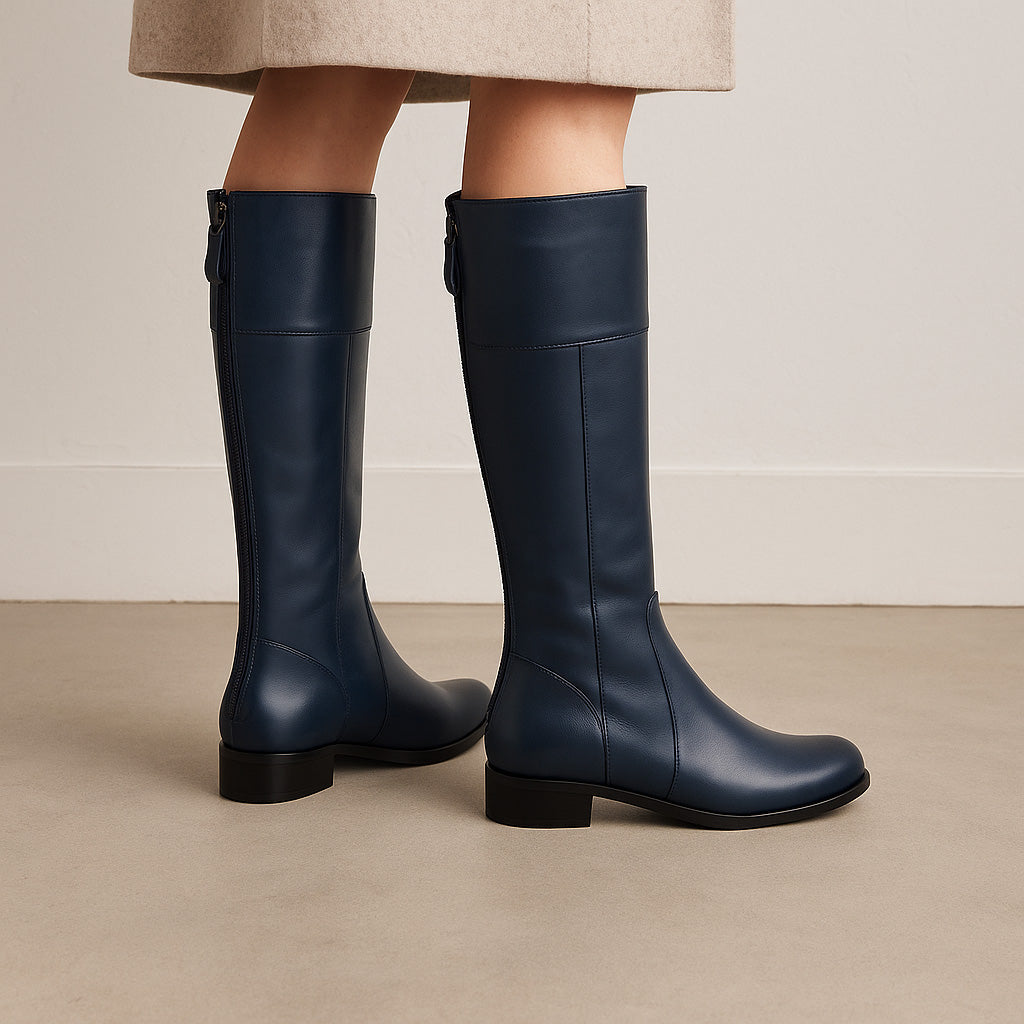 LESANSA MEGA NAVY Women High Boots - Zeke Collection NZ