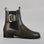 Black LE SANSA Mister Olive boots with gusset detail, showcasing sleek leather design and stylish ankle fit.
