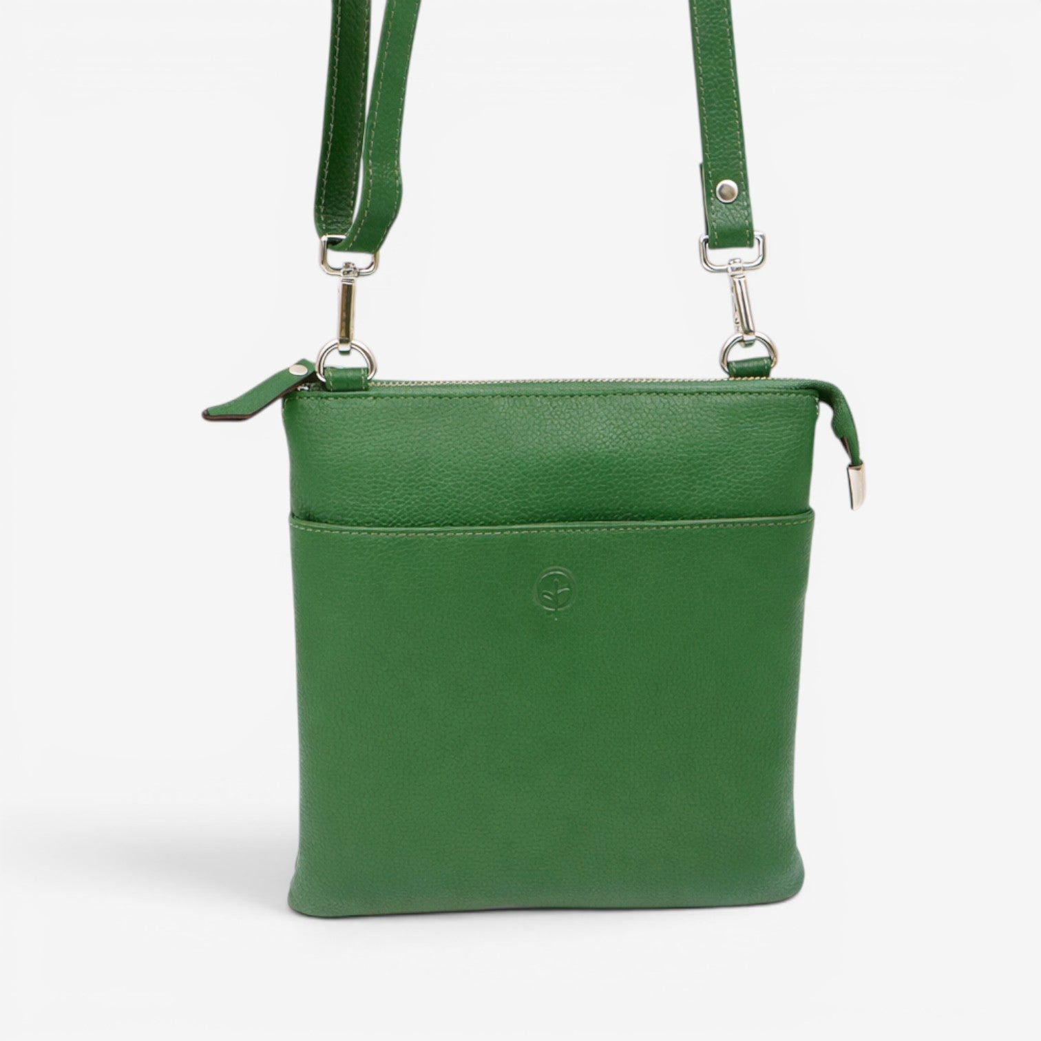 Second Nature Monstera handbag featuring a green monstera leaf design, stylish and functional accessory for everyday use.