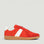 Red EOS Melbaa sneakers featuring a sleek design and comfortable fit, shown from a side view.