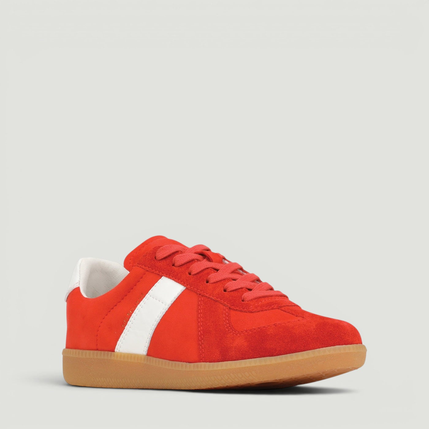 EOS Melbaa Red sneakers featuring vibrant red color, stylish design, and comfortable fit, perfect for casual wear.