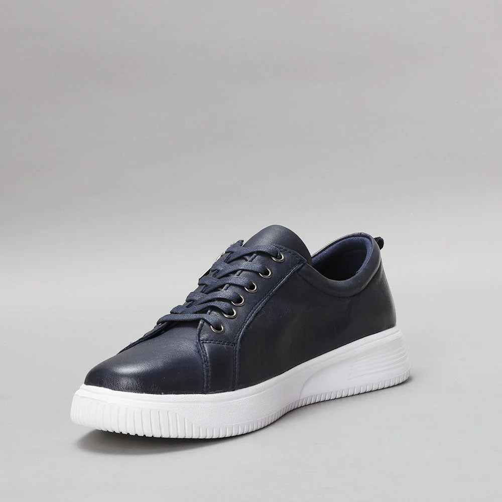 Naked Arches Nelly Navy sneakers with navy blue and white accents, featuring a casual, comfortable design for everyday wear.