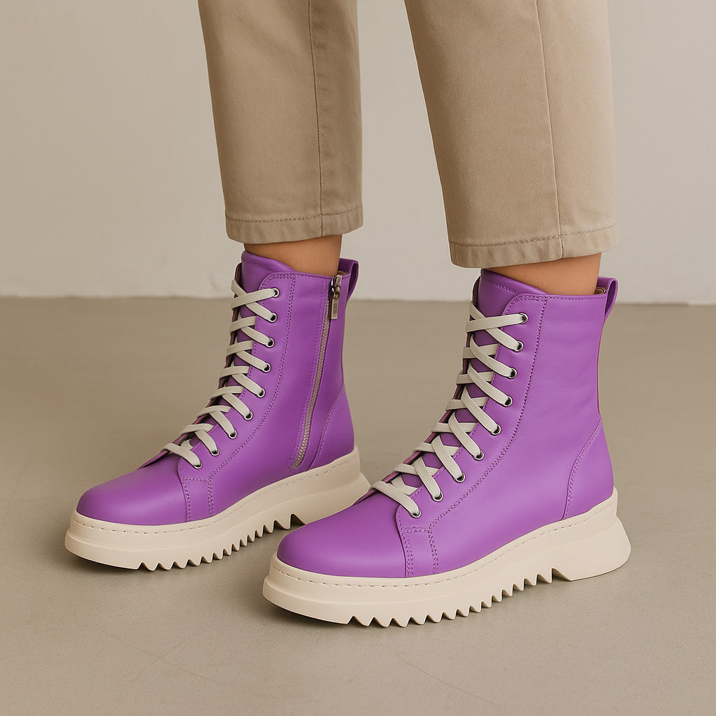 Shop Lesansa Naomi Violet Women Fur Lining Boots | Zeke Collection