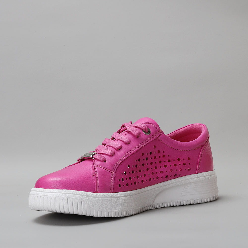 Naked Arches Noble Hot Pink sneakers with vibrant pink color and stylish design, showcasing the fashionable footwear on a clean background.