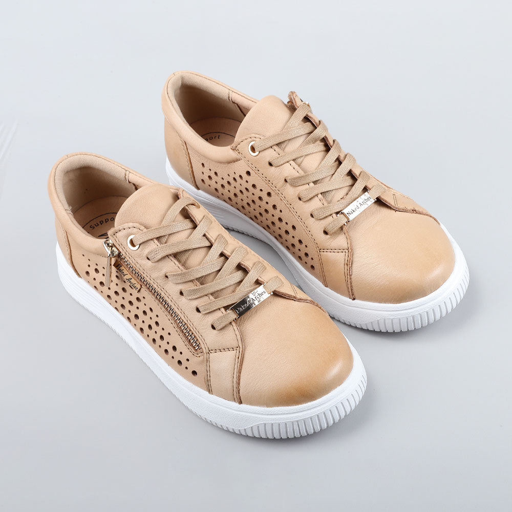 Naked Arches Noble Sneakers showing a sleek black design with white soles and minimalist style.