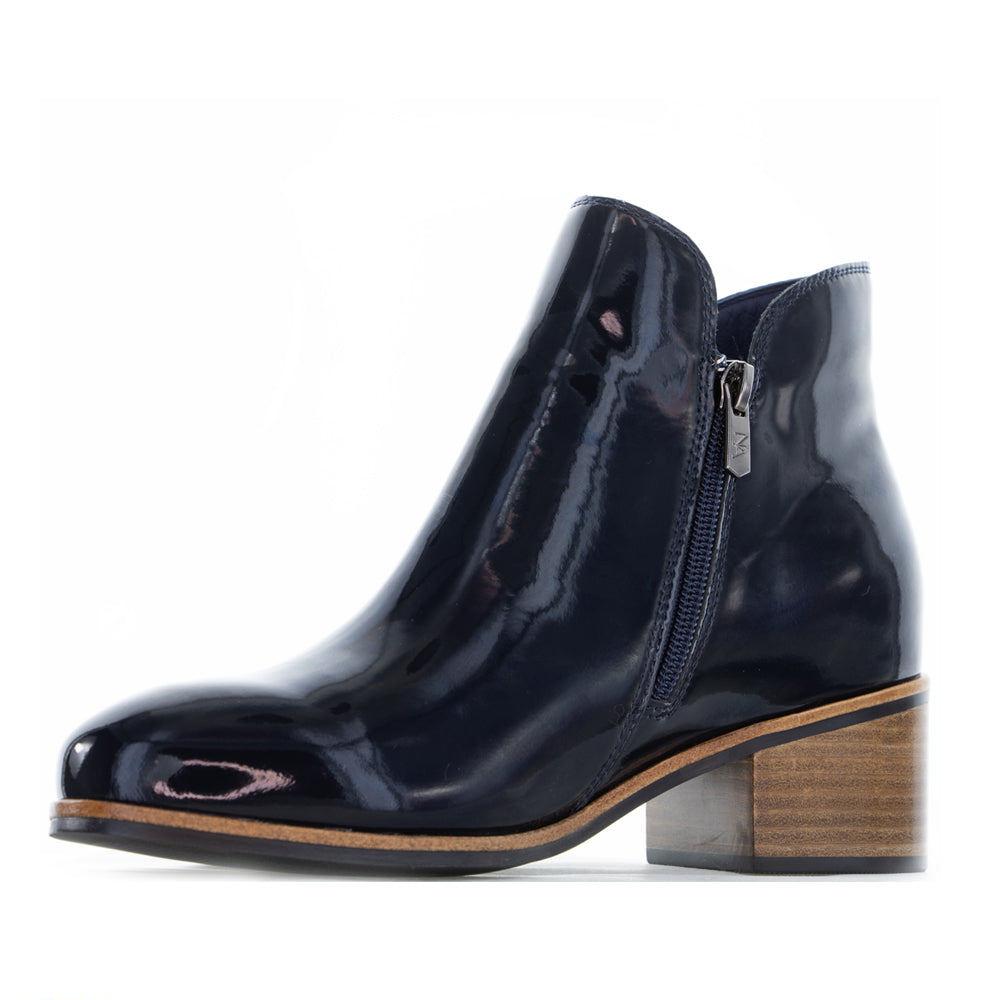 NAKED ARCHES OXLEY NAVY PATENT Women Boots - Zeke Collection NZ