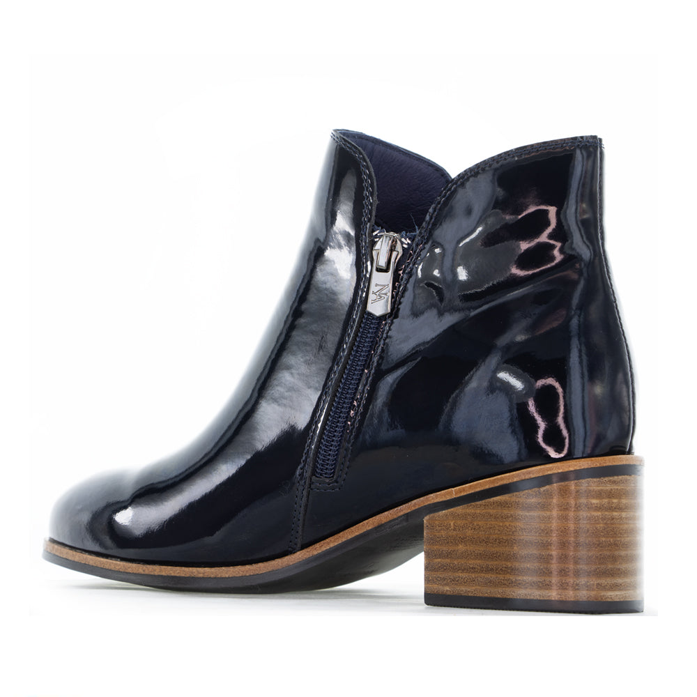 NAKED ARCHES OXLEY NAVY PATENT Women Boots - Zeke Collection NZ