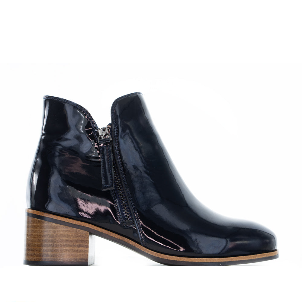 NAKED ARCHES OXLEY NAVY PATENT Women Boots - Zeke Collection NZ
