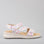 CC Resorts Pershing white floral sandals with ankle straps and open-toe design, perfect for casual summer wear.