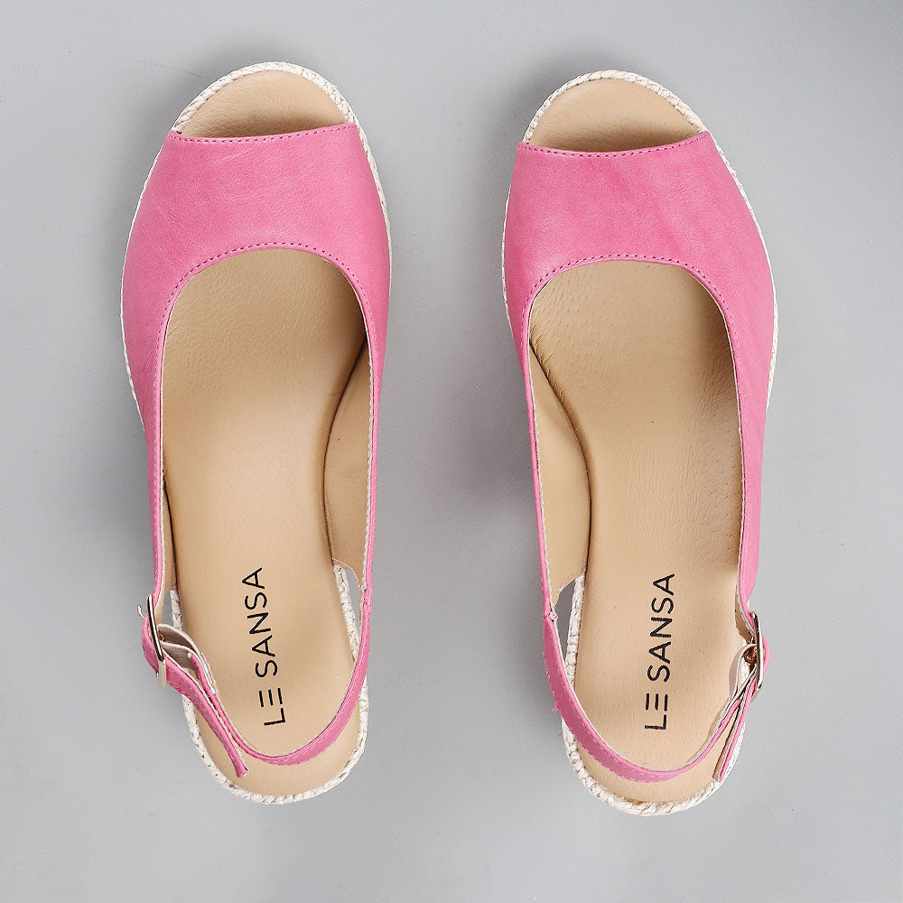 Le Sansa Petunia Hair sandals with stylish straps, showcased from the top view. Comfortable and fashionable footwear for warm weather.