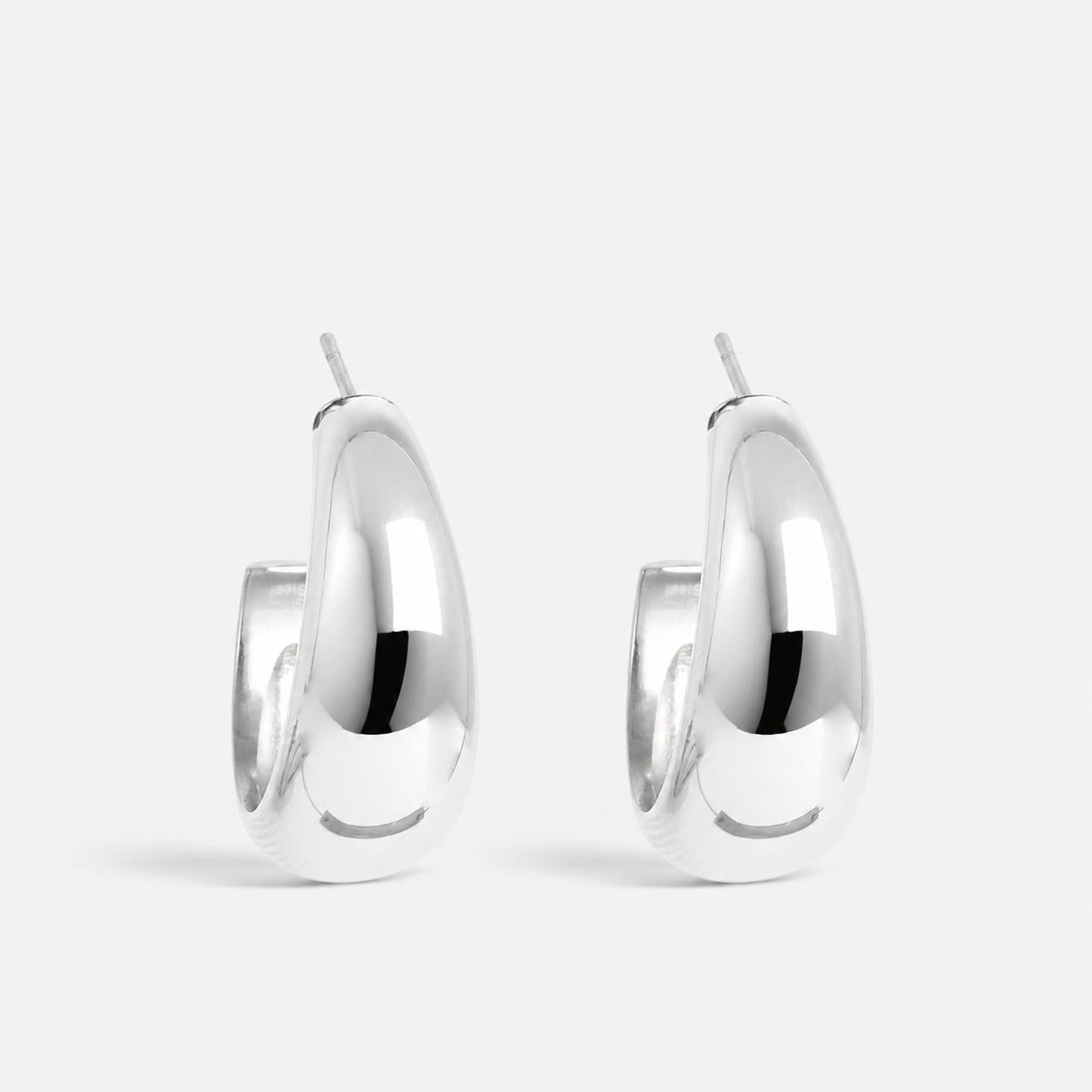 PURE STEEL SOFT EARRING SILVER