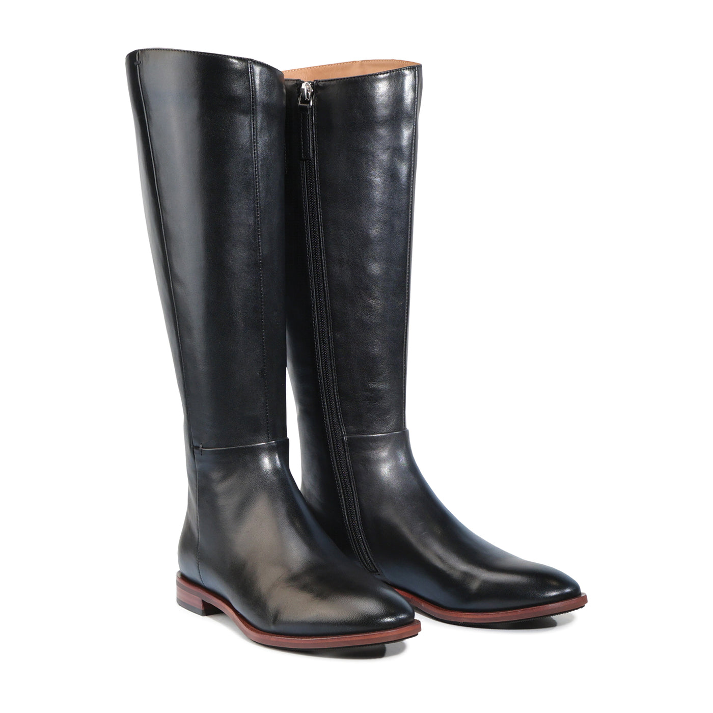 EOS PHEODORA black high boots with sleek design, featuring a smooth leather finish and stylish ankle-high silhouette.