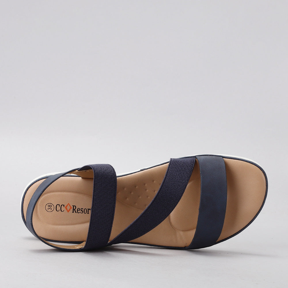 CC RESORTS QING NAVY Women Sandals - Zeke Collection NZ