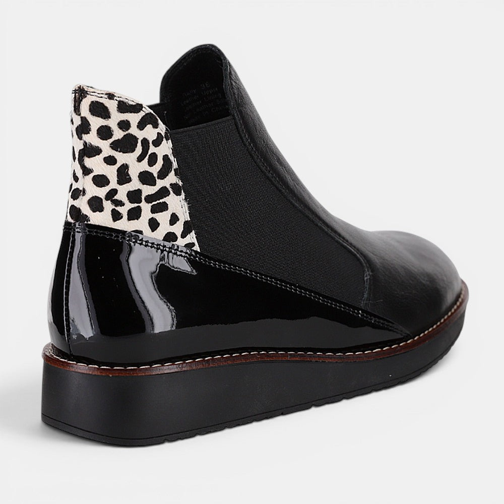 LE SANSA Rally Black Pony boots featuring sleek black leather and rugged design for outdoor or casual wear.
