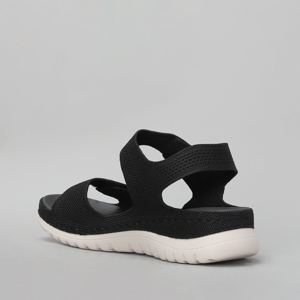 Black RAM sandals by CC Resorts, stylish open-toe footwear with cushioned straps and durable sole, perfect for casual wear.