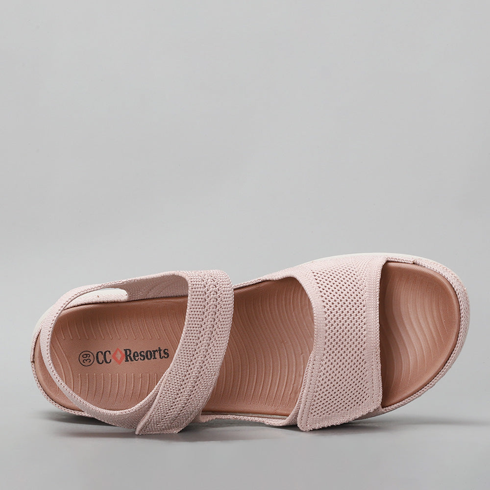 CC Resorts Ram Blush sandals with open toe design and trendy straps, featuring a soft blush color and casual summer style.