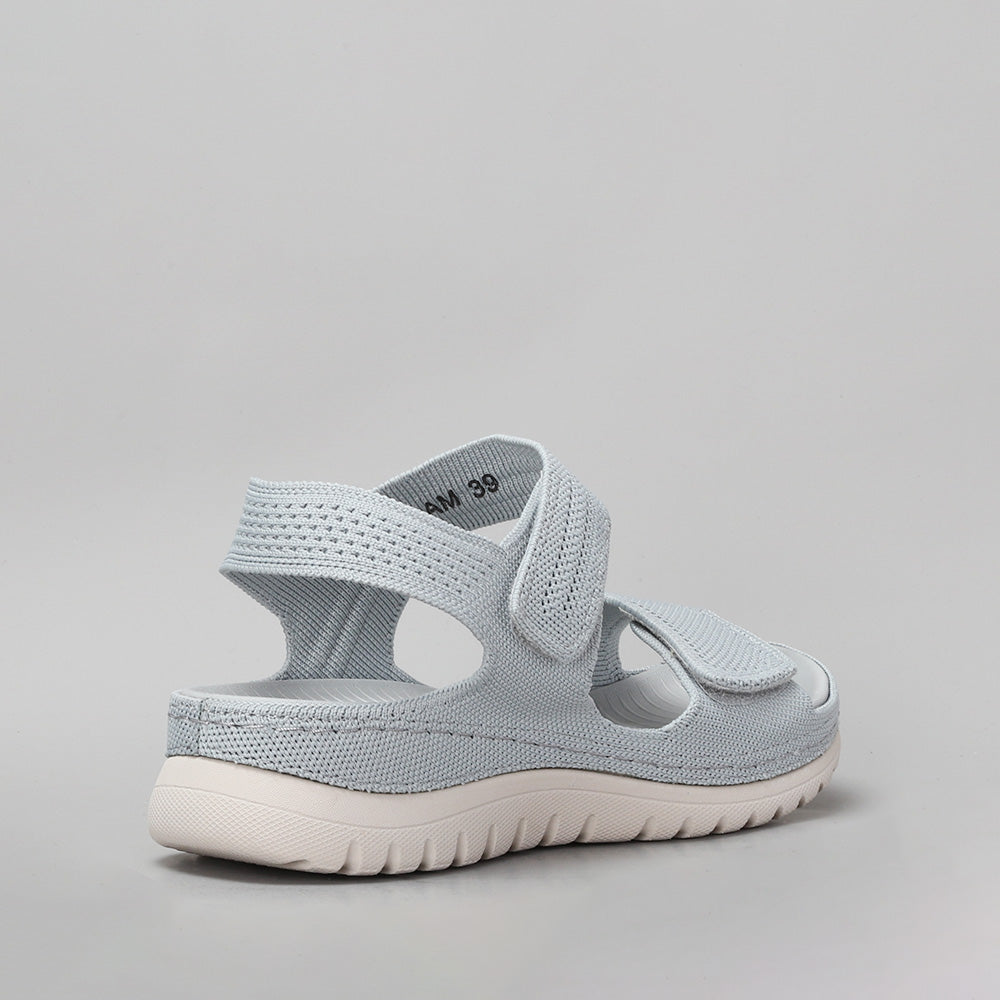 Grey CC Resorts RAM LT sandals with open toe design and adjustable strap, displayed on a neutral background.