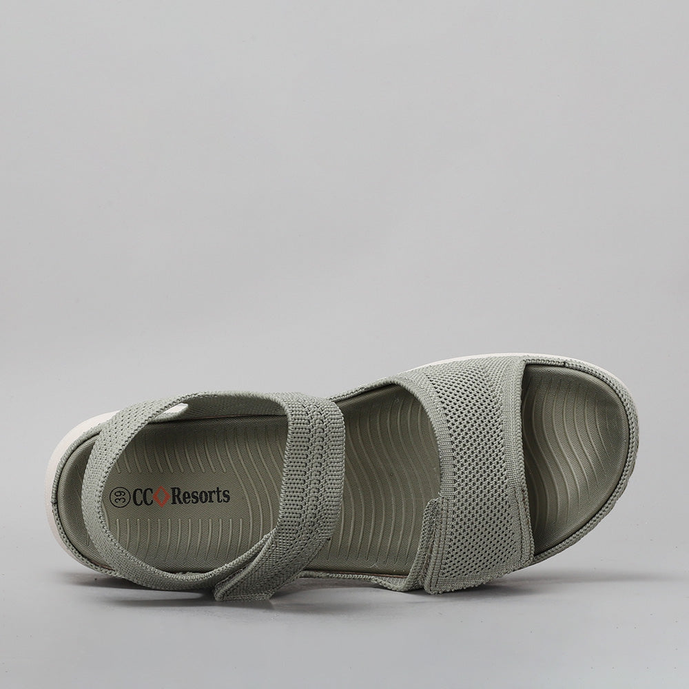 CC Resorts Ram Khaki sandals with open toe design and adjustable straps, featuring a casual, comfortable style.