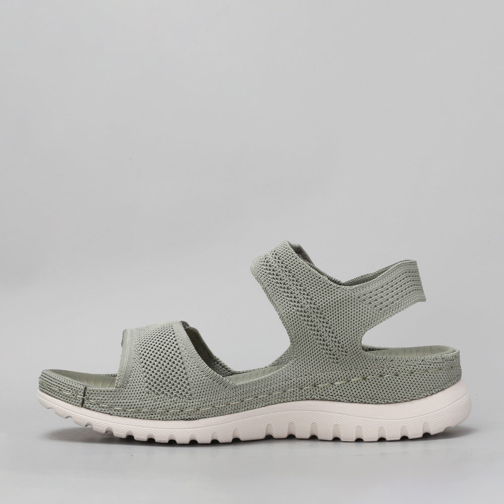 CC Resorts Ram Khaki sandals with adjustable straps and cushioned soles, displayed on a neutral background.