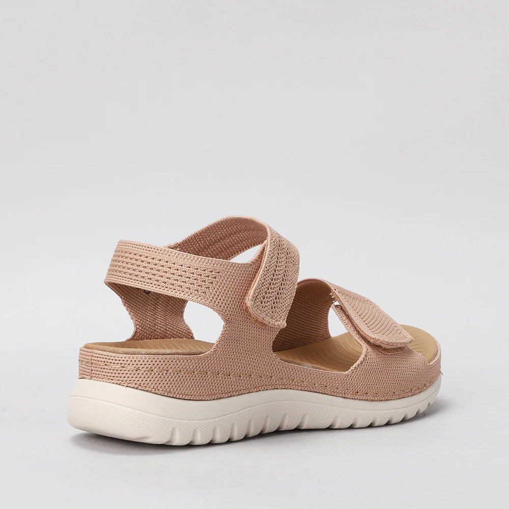 CC Resorts Ram Tan sandals with cushioned straps and tan leather finish, shown on a neutral background.