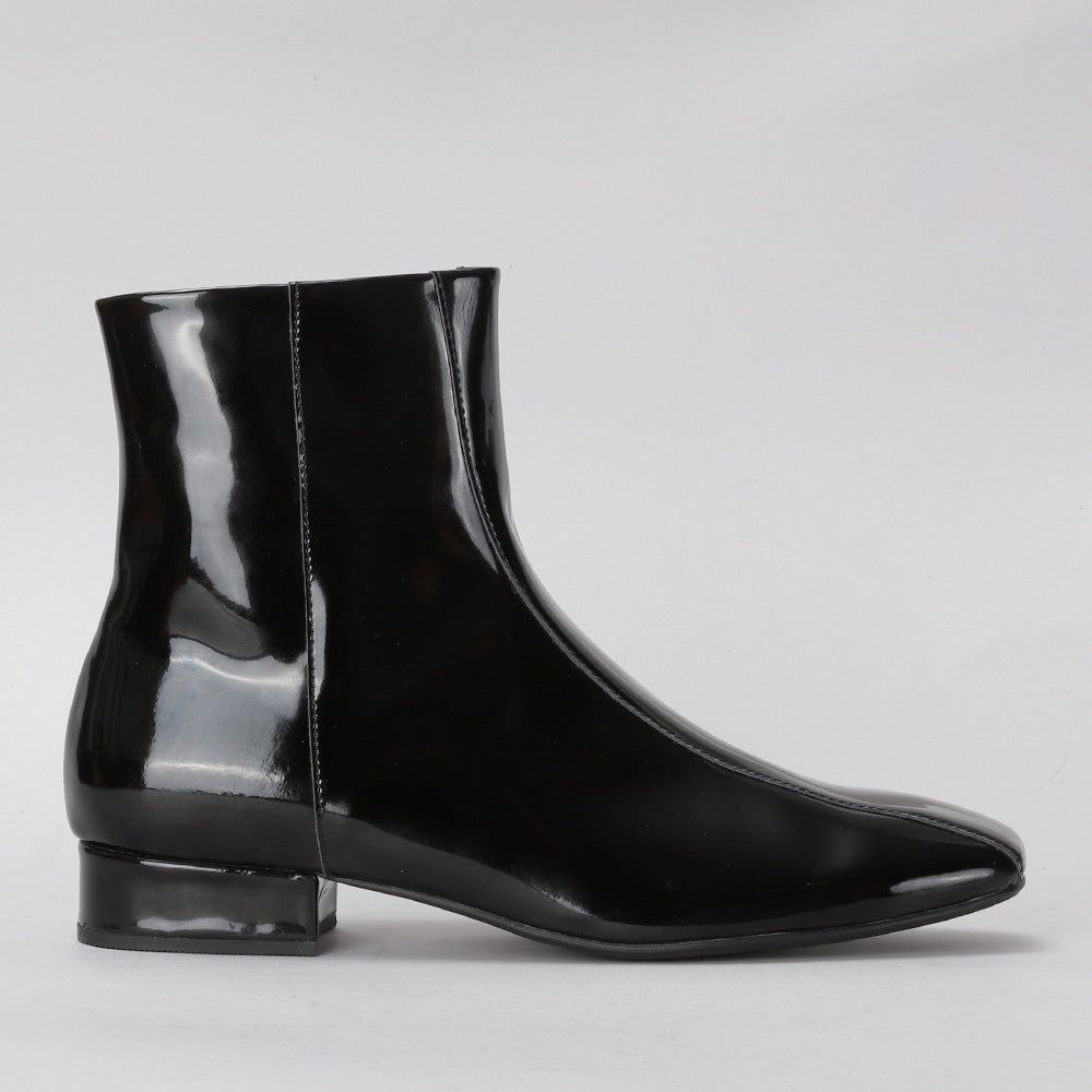 LE SANSA SASHA BLACK PATENT Women Boots - Zeke Collection NZ