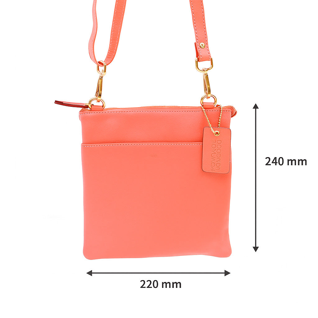 Second Nature Coral Flame handbag with stylish design, featuring vibrant coral color and elegant craftsmanship.