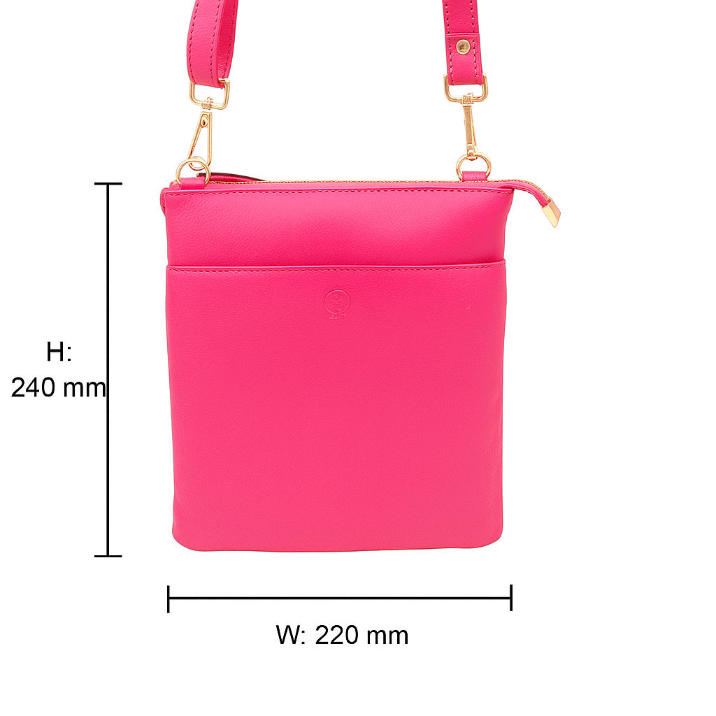 Fuchsia handbag from Second Nature, stylish and spacious with a sleek design, perfect for casual or chic outfits.
