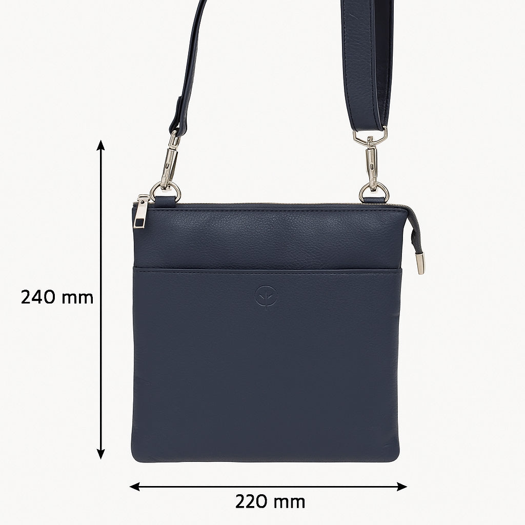 Navy blue Second Nature Second Nature ST31 handbag with sleek design and shoulder strap, made of durable material.