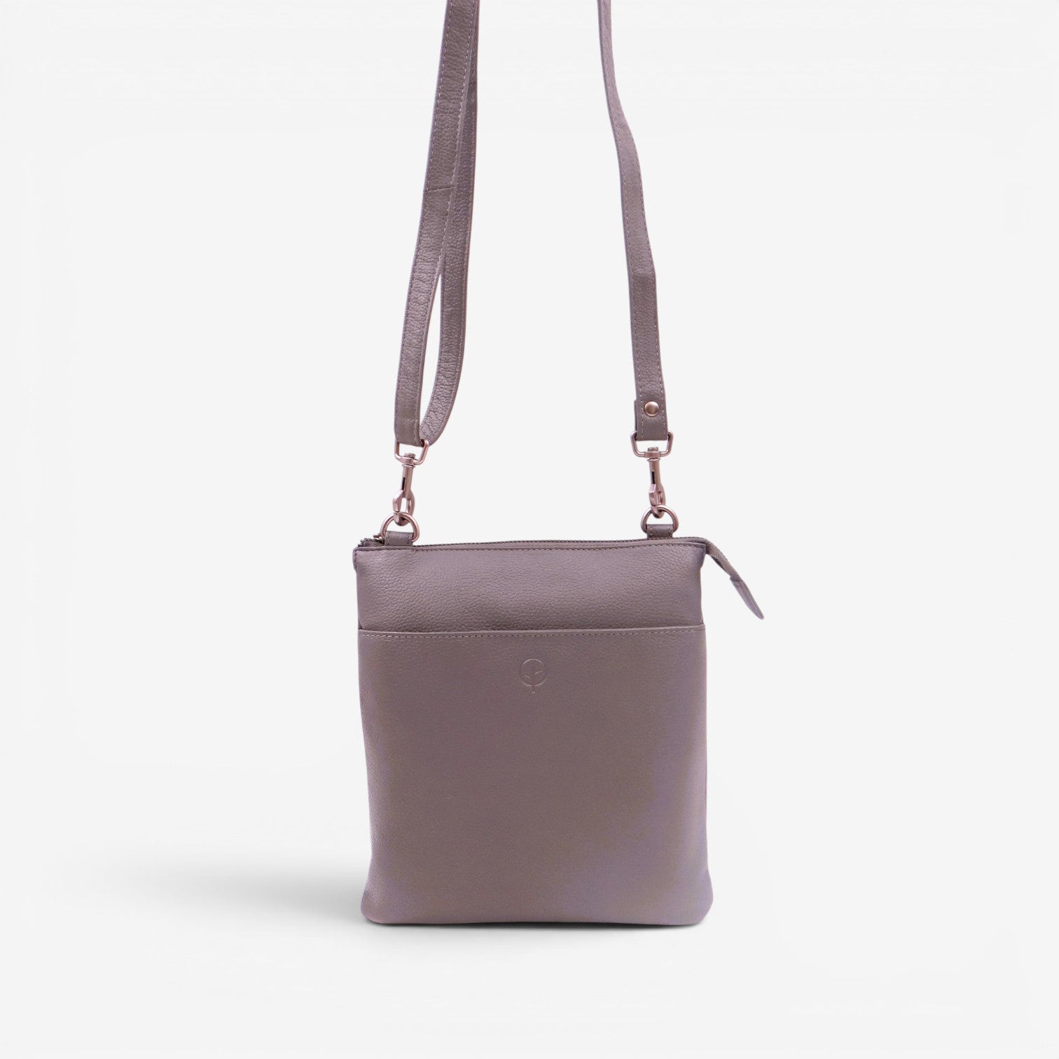 Second Nature grey handbag with sleek design, featuring a structured shape and subtle branding details.