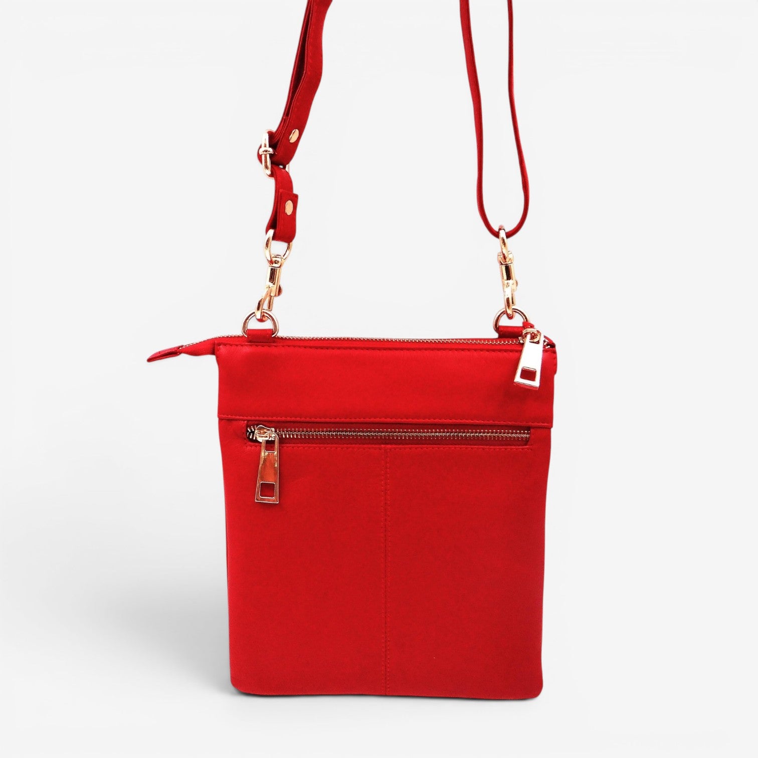 Red Second Nature handbag with sleek design, featuring sturdy handles and stylish accents, perfect for everyday use.