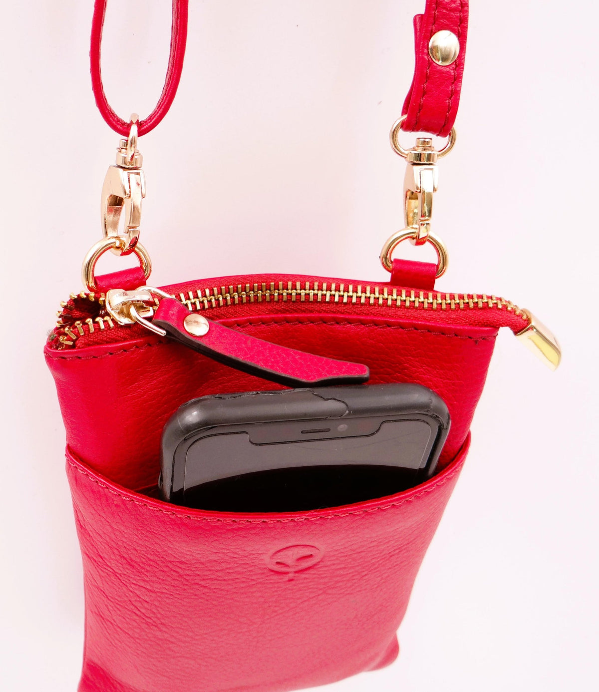 Red Second Nature handbag with sleek design, featuring sturdy handles and a spacious interior for everyday use.