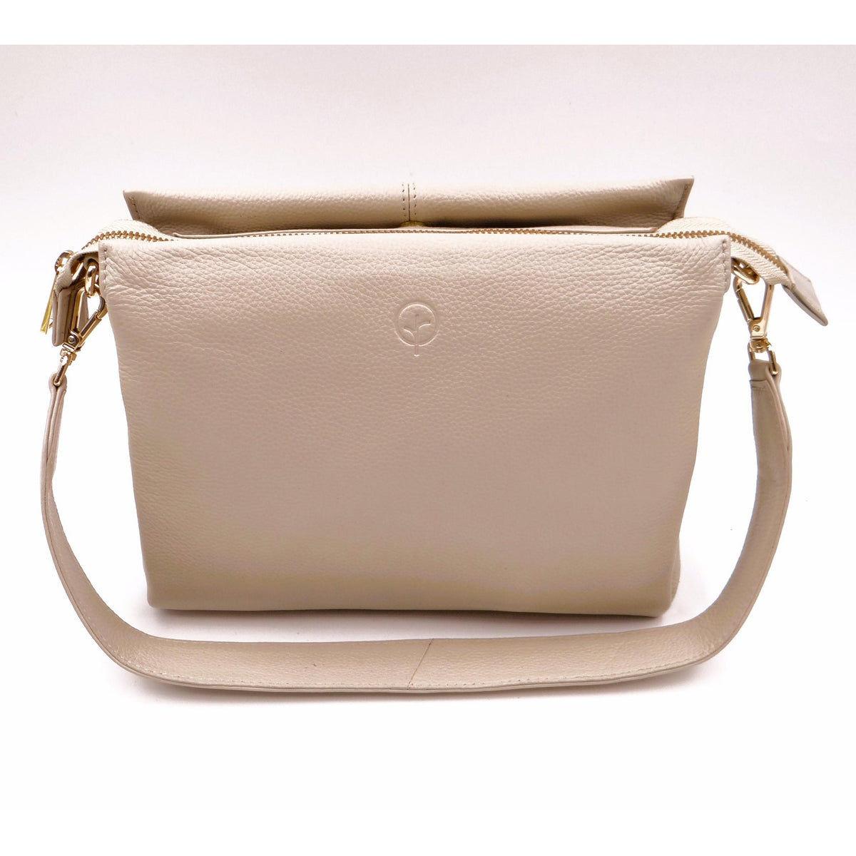 Second Nature Wild Oat handbag featuring a textured leather surface and stylish design, with sturdy handles and elegant details.
