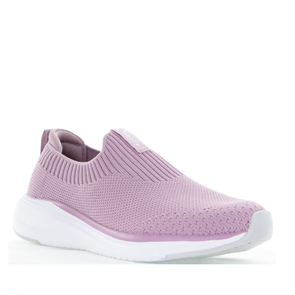 Cabello Stride Misty sneakers featuring stylish design and comfortable fit, shown in a side view with white and pastel accents.