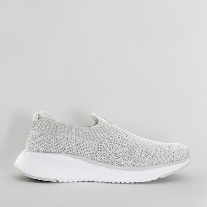 CABELLO Stride Silver sneakers with sleek metallic finish and white soles, stylish athletic footwear for casual wear.
