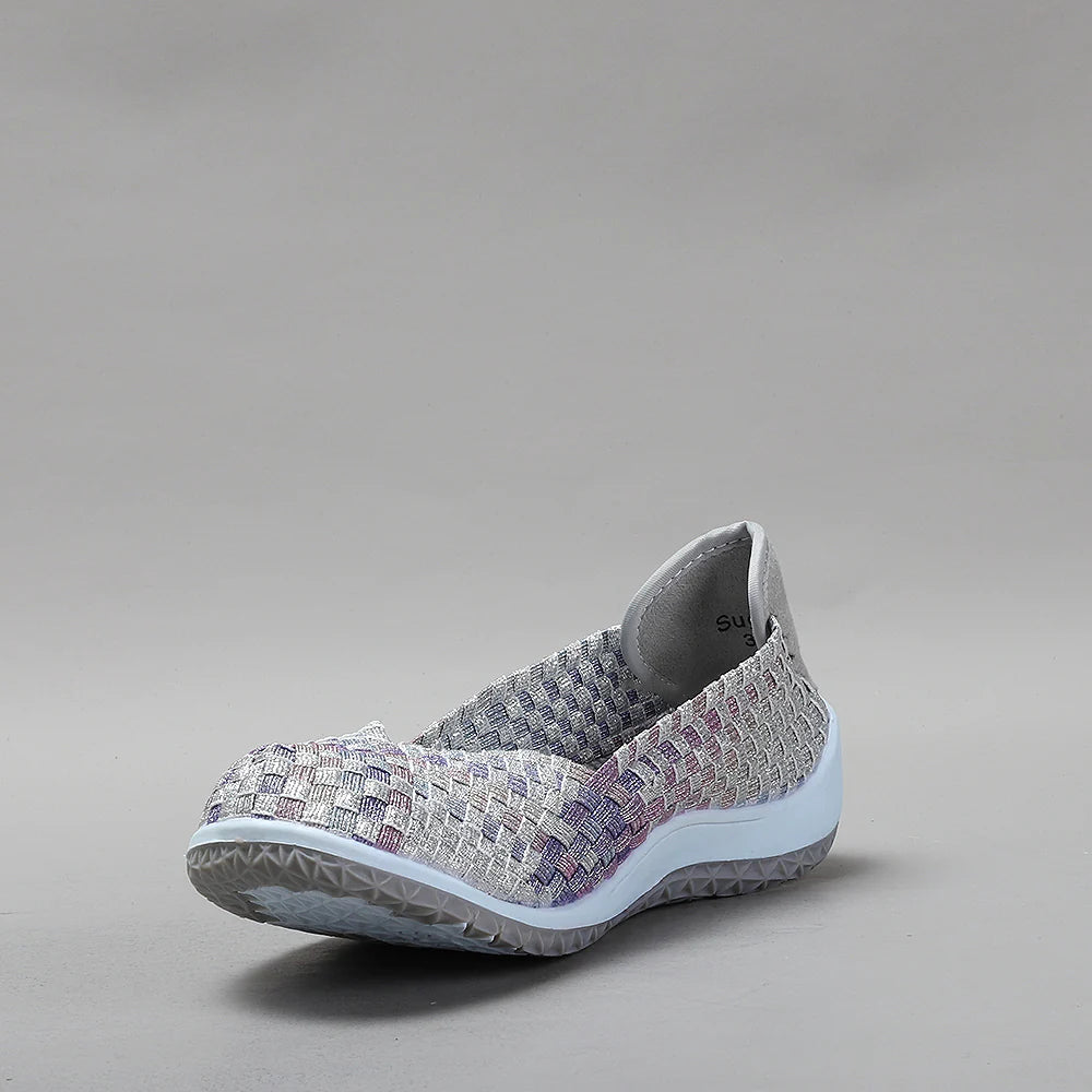 CC Resorts Sugar Silver Shimmer flats featuring a sleek silver shimmer design with comfortable flat sole and stylish appearance.