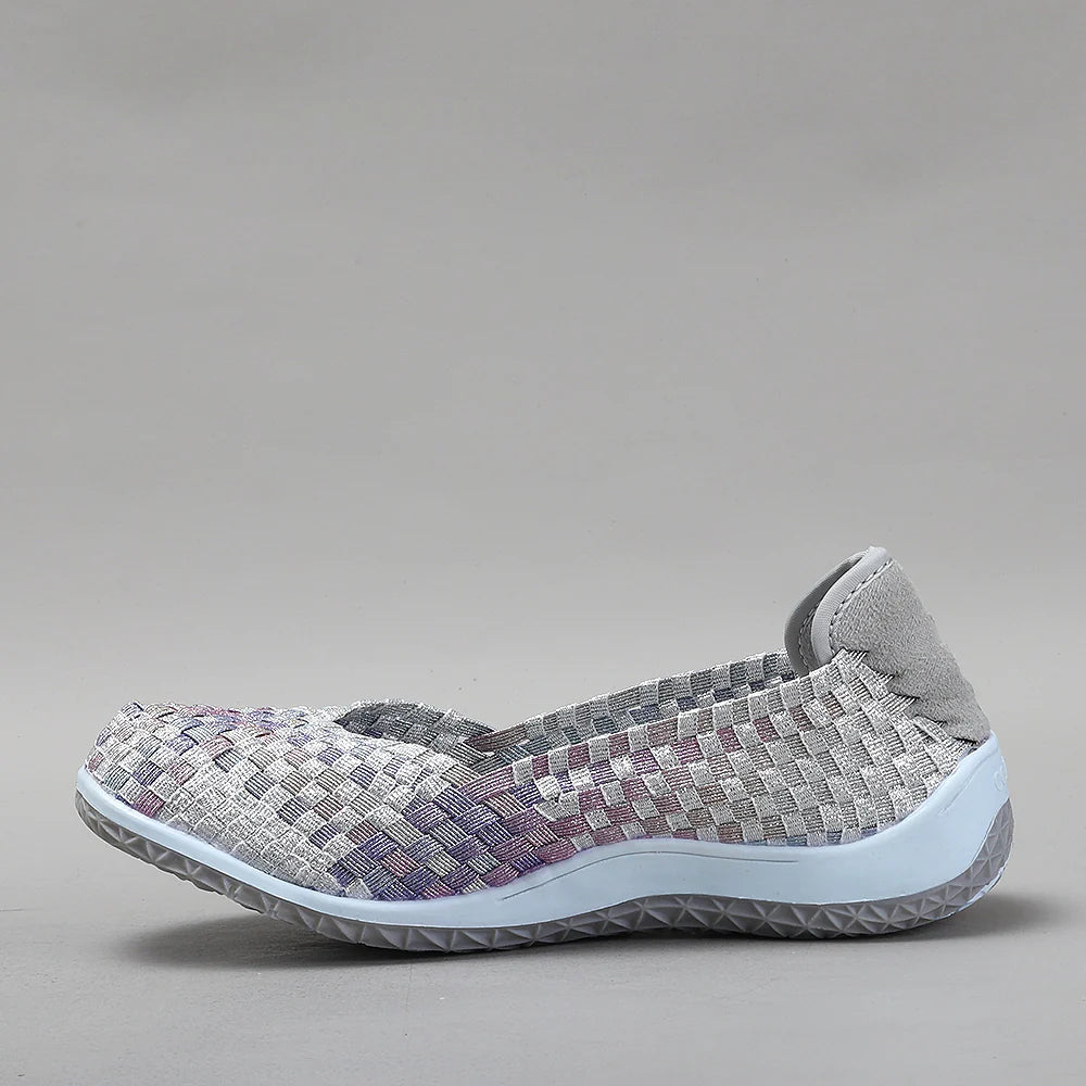 CC Resorts Sugar Silver Shimmer flats with silver shimmer finish, featuring a sleek design and comfortable flat sole.