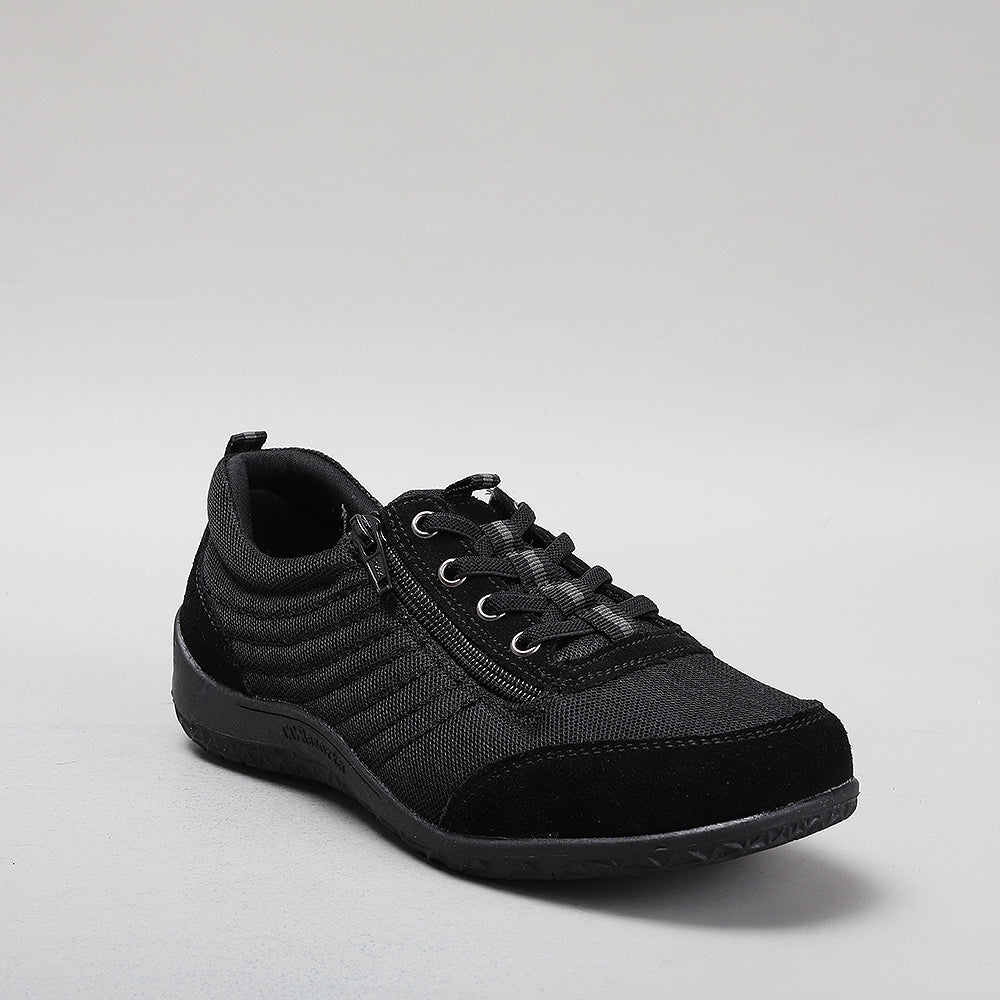 Black CC Resorts Sukie casuals, showcasing the stylish black fabric and relaxed fit of this comfortable CC Resorts footwear.