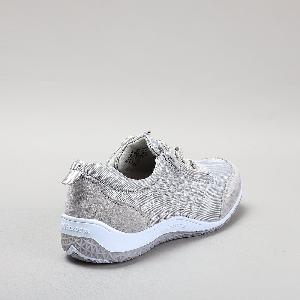 CC Resorts Sukie light grey casuals showing the stylish footwear with a close-up of the textured design and brand logo.