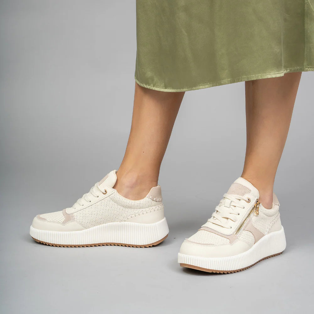 LE SANSA DINA CREAM BEIGE Women Sneakers - Zeke Collection NZ