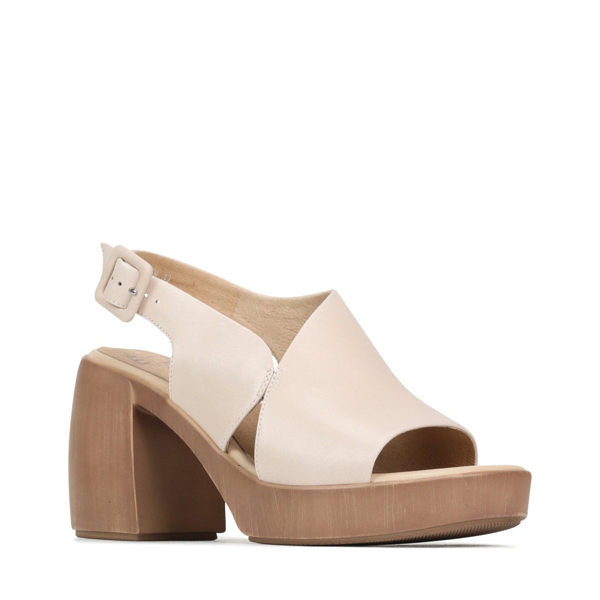 Eos Spicer Birch sandals featuring open toes, adjustable straps, and a casual design in natural birch color.