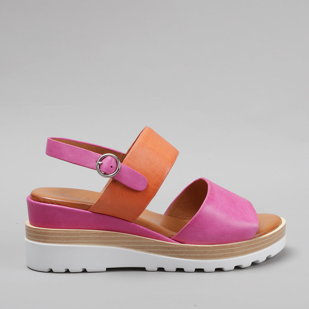 LE SANSA TESS HOT PINK / ORANGE Women Sandals - Zeke Collection NZ