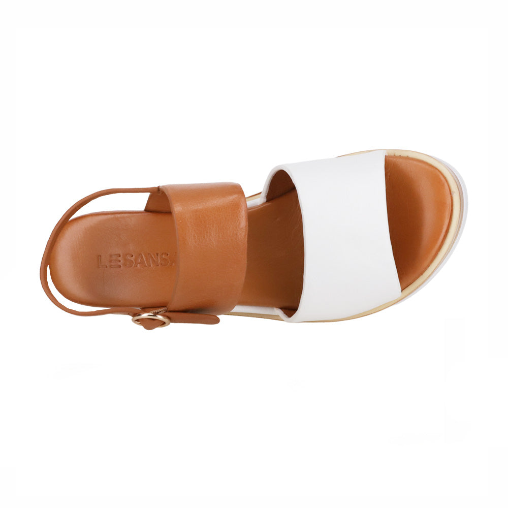 LESANSA TESS WHITE TAN Women Sandals - Zeke Collection NZ